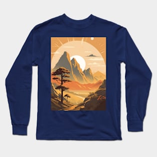 sunset mountains Long Sleeve T-Shirt